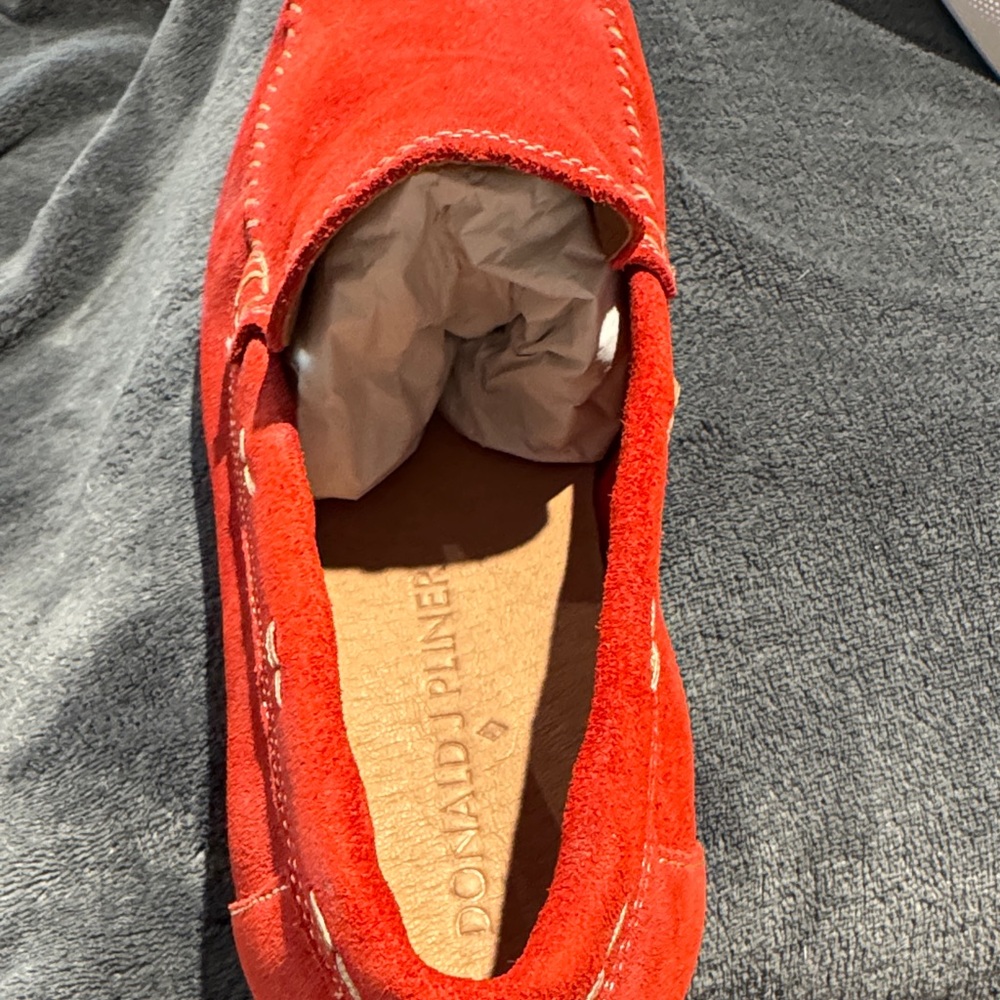 Donald J. Pliner Red Suede Loafers